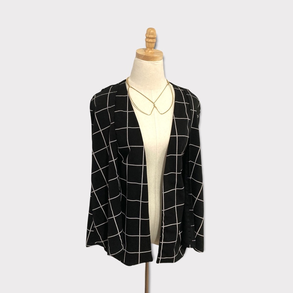 Missguided Windopane Cape Jacket Size 4